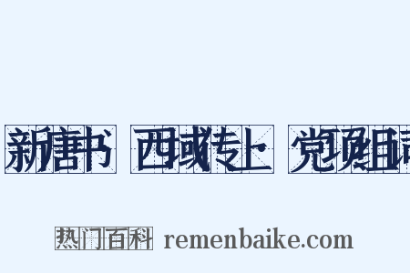 新唐书·西域传上·党项组词是什么意思的图片
